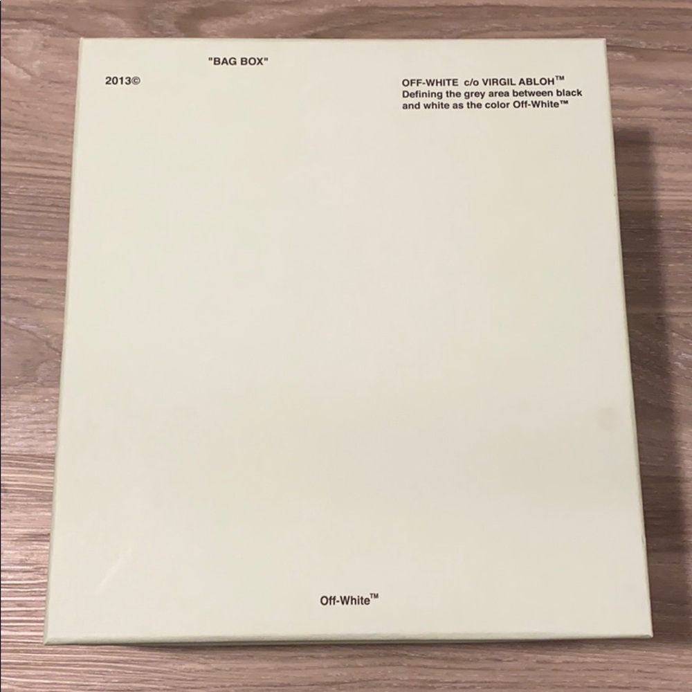 off white bag box with small dustbag included